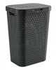 Корзина для белья с крышкой Rotho Country 55l серый - изображение 1