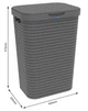 Корзина для белья с крышкой Rotho Country 55l серый - изображение 6