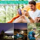 Портативне зарядне Solar Power Bank with LED light 20000mAh PN-W20S IPX4 2xUSB/Type-C 18W/3A PD/QC Qi - зображення 7