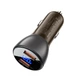 Адаптер автомобільний AceFast metal Car charger with digital display B7 |2USB, 45W/5A, PD/QC| Black - зображення 3