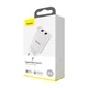 Адаптер сетевой BASEUS Speed Mini Dual U Charger |2USB, 2A, 10.5W| (CCFS-R02) белый - изображение 4