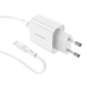 Адаптер сетевой BOROFONE Type-C to Lightning cable Easy Speed single port charger BA57A |Type-C, 20W/3A, PD/QC| белый - изображение 3