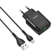 Адаптер мережевий Hoco Micro USB cable Glorious charger set C72Q |1USB, QC3.0/FCP/AFC, 3A, 18W| чорний - зображення 1