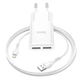 Адаптер сетевой Hoco Lightning Cable Star round dual Port charger set C88A |2USB, 2.4A| белый - изображение 2