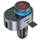 Адаптер автомобильный HOCO Alegria car BT FM transmitter E72 |2USB/Type-C, PD/QC, 45W/3A| черный - изображение 4