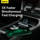Адаптер автомобільний Baseus Golden Contactor Pro Triple Fast Charger Car Charger |1USB/2Type-c, PD/QC, 65W/3A| сірий - зображення 7