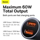 Адаптер автомобильный Baseus Golden Contactor Max Dual Fast Charger Car Charger |2USB, QC/PD, 60W/3A| серый - изображение 8
