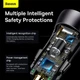 Адаптер автомобильный Baseus Golden Contactor Max Dual Fast Charger Car Charger |2USB, QC/PD, 60W/3A| серый - изображение 11