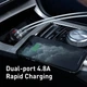 Адаптер автомобільний BASEUS Digital Display Dual USB |2USB, 4.8A, 24W| (CCBX-0S) сірий - зображення 4