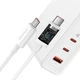 Адаптер сетевой Baseus Type-C to Typc-C cable Gan5 Pro Fast Charger |1USB/2Type-C, PD/QC, 140W/5A| (CCGP100202) белый - изображение 3