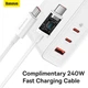 Адаптер сетевой Baseus Type-C to Typc-C cable Gan5 Pro Fast Charger |1USB/2Type-C, PD/QC, 140W/5A| (CCGP100202) белый - изображение 7