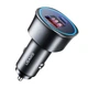 Адаптер автомобільний USAMS Dual Ports Digital Display Fast Car Charger US-CC146 C26 |1USB/1Type-C, 3A/95W, QC/PD| чорний - зображення 2