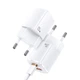 Адаптер сетевой USAMS T37 Super si Fast Charger US-CC128 |1USB/1Type-C, 20W, PD3.0/QC| белый - изображение 3