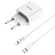 Адаптер сетевой Hoco Type-C to Lightning Cable Speed source C76a Plus |1Type-C, PD/QC, 2-W, 3A| белый - изображение 3