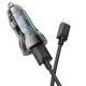 Адаптер автомобильный Hoco Micro USB cable Transparent Discovery Edition dual port Z47 |2USB, QC, 3A| черный - изображение 3