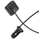 Адаптер автомобільний Hoco Companheiro Front and Rear Seat Z35 |3USB/1Type-C,PD3.0/QC3.0, 3A| чорний - зображення 3