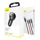 Адаптер автомобильный BASEUS Digital Display Dual |2USB, Lightning/Micro/Type-C cable, 4.8A, 24W| черный - изображение 4