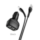 Адаптер автомобільний Hoco Lightning Cable Leader Z36 |2USB, 2.4A| чорний - зображення 3