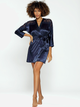 Podomka DKaren Housecoat Alexandra S Navy Blue (5903251394629) - obraz 1