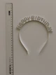 Обруч happy birthday зі стразами з днем народження Honey Fashion Accessories сріблястий (12-68) - зображення 4