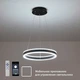 Светодиодная люстра Esllse подвесная с пультом и приложением STELLA 64W R-APP-400x1200-BLACK/WHITE-220-IP20 - изображение 1