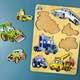 Деревянный пазл-вкладыш "Машинки-большой" Ubumblebees (ПСД058) PSD058, 7 элементов - изображение 2