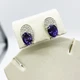 Сережки серебряные с александритом 4,67 г - изображение 2
