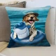 Подушка патриотическая 3D Пес Патрон на море 2768_D 12899 35х35 см 4575977 - изображение 2