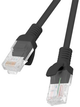 Patchcord Lanberg Cat.5e UTP RJ-45 1 m (PCU5-20CC-0100-BK) - obraz 1