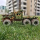 Деревянный 3D пазл-конструктор THEGRAVIX "Тягач" Зеленый Военный 496 деталей (04029) - изображение 6