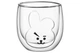 Набор низких стаканов с двойным дном Ardesto Animals Bunny AR-2630-ARB 300 мл 2 шт 4482978 - изображение 3