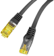 Patchcord Lanberg CAT.6a F/UTP 0.5 m Czarny (PCF6A-10CU-0050-BK) - obraz 3