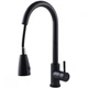 Смеситель кухонный Globus Lux ALPEN SBT1-2031-BB с выдвижным изливом черный - изображение 1