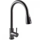 Смеситель кухонный Globus Lux ALPEN SBT1-2031-GP черная сталь pvd с выдвижным изливом - изображение 5