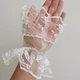 Фатиновые нарукавники с кружевом honey fashion accessories one size (S/M/L) белый (7-22) - изображение 5