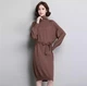 Сукня-светр довга коричневого кольору One size - зображення 2