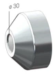 Чашка GHIDINI DN30 х 100 / 60 мм латунь хром (836E) - изображение 2