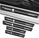 Защитная пленка для порогов с логотипом PEUGEOT (комплект 4шт.) Carbon - изображение 1