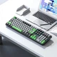 Клавіатура Aula F2088 PRO Plus 9 Green Keys KRGD Blue USB UA Black/Gray (6948391234892) - изображение 2