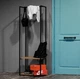 Дизайнерская Напольная вешалка в стиле Loft Design 60x40x180h Черный/Дерево ATL080 - изображение 1