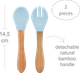 Ложка и вилка силиконовые MinikOiOi Dig In Mineral Blue (101060056) - изображение 2