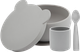 Набор для кормления силиконовый MinikOiOi BLW Set I Powder Grey (101070052) - изображение 1