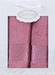 Набір з 2-х махрових рушників Gulcan. Ornament pudra-50х90-70х140 (2 шт) - зображення 2