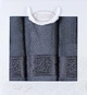 Набор из 3-х махровых полотенец Gulcan. Ornament dark grey-50х90+50х90+70х140 (3 предмета) - изображение 2