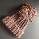 Женская вязаная шапка с отворотом - HandMade made in PRIGRIZ - изображение 4