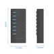 USB hub Acasis H707 на 7 портов USB 3.0 (Черный) - изображение 5