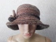 Шапка-шапочка, в'язана гачком модна стильна шапка (brim_hat-02) - зображення 7