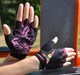 Рукавички для фітнесу MadMax MFG-770 Flower Power Gloves Black/Pink XS - изображение 7