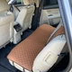 Накидка для авто з перфорованої екошкіри, коричнева з коричневим рядком, Преміум, Повний комплект - изображение 7