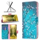 Чехол с рисунком Deexe Color Wallet для Honor 90 - Plum Blossom - изображение 2